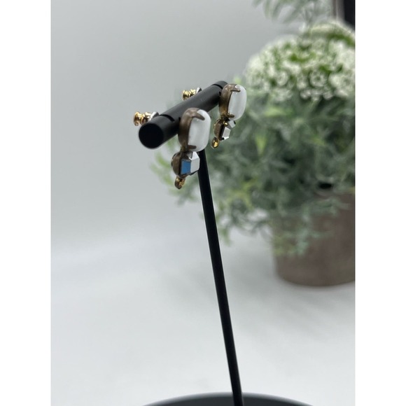 Sorrelli Signed White Opal Crystal Rhinestone drop earrings - Picture 10 of 10